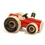 Handcrafted Wooden Push Toy - Trako Tractor Red