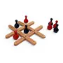 4-In-1 Strategy Game: Tic Tac Toe (Beech Wood) + 3 Games