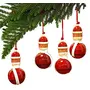 Wood Christmas Decor (Red) Pack Of 4