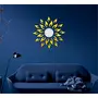 Silver Sun with Extra Falme (Pack of 25) (60 cm X 60 cm) With All Golden Leaf 3D aCryliC stiCker 3D aCryliC stiCkers for wall 3D mirror wall stiCkers 3D aCryliC wall stiCker 3D deCorative stiCkers 3D aCryliC home wall deCor 3D aCryliC mirror stiCKers 3D a