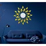 Silver Sun with Extra Falme (Pack of 25) (90 cm X 90 cm) With All Golden Leaf 3D aCryliC stiCker 3D aCryliC stiCkers for wall 3D mirror wall stiCkers 3D aCryliC wall stiCker 3D deCorative stiCkers 3D aCryliC home wall deCor 3D aCryliC mirror stiCKers 3D a
