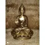 Atulya Arts Offering Brass Buddha Blessing with Sacred Kalash & Draped in Shawl