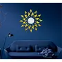 Silver Sun with Extra Falme (Pack of 25) (75 cm X 75 cm) With All Golden Leaf 3D aCryliC stiCker 3D aCryliC stiCkers for wall 3D mirror wall stiCkers 3D aCryliC wall stiCker 3D deCorative stiCkers 3D aCryliC home wall deCor 3D aCryliC mirror stiCKers 3D a