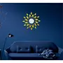 Silver Sun with Extra Falme (Pack of 25) (45 cm X 45 cm) With All Golden Leaf 3D aCryliC stiCker 3D aCryliC stiCkers for wall 3D mirror wall stiCkers 3D aCryliC wall stiCker 3D deCorative stiCkers 3D aCryliC home wall deCor 3D aCryliC mirror stiCKers 3D a