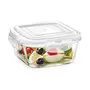 Borosil Klip N Store Microwave & Oven Safe Glass Storage Container 800 ml Square With Air Tight Lid