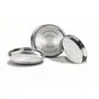 Anjali Stainless Steel Silver Plate Set 4 Pieces