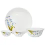 Borosil Lavender Opalware Dinner Set 14-Pieces White