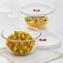 Borosil Glass Mixing Bowl with lid - Set of 2 900 ML Oven and Microwave Safe