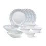 Borosil Tiara Series Pulse 10 Pcs Opalware Dinner Set White
