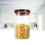 Borosil Stack N Store Glass Jar with Stackable Lid for Kitchen Storage 900ml