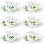 Fern Cup and Saucer Set 140ml 12-Pieces White