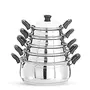 Pigeon Kitchen Star Stainless Steel Cook and Serve Handi Set (5 - Pieces Silver)