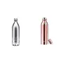 MILTON Thermosteel Duo Deluxe Vacuum Insulated Flask 1L (Silver) & Glitz 1000 Vacuum Insulated Thermosteel Bottle 950 Ml 1 Piece Rose Gold