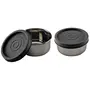 Signoraware Nano Round Steel Small Set of 2 50ml+50ml Black