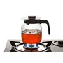 SignoraWare Eleganza Carafe Flame Proof Glass Kettle with Stainer 1.2 Litre Transparent