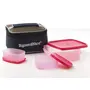 Signoraware Plastic Hot 'N' Cute Lunch Box with Insulated Bag 3-Pieces Pink