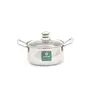 Coconut Stainless Steel Cook & Serve/Mysore Royal Handi Glass Lid with Handle - Small- Diamater - 15 Capacity - 1000 ML