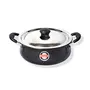 Embassy Hard Anodised Handi with Lid 2.75 litres (Size 2 23.5 cms) Induction Compatible Black