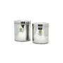 Coconut Stainless Steel Containers/Storage/Deep Dabba Set of 2 (750 ML & 1000 ML)