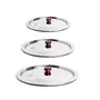 Embassy Stainless Steel Multipurpose Lid/Cover with Knob Set of 3