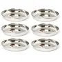 Embassy Rice Plate Size 2 11.6 cms (Pack of 6 Stainless Steel)