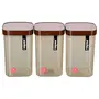 Nayasa Superplast Plastic Fusion Container 1 Litre Set of 3 Brown