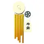 Vastu 6 Pipes Rods Wooden Wind Chime for Balcony with Good Sound for Positive Energy