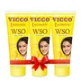 Vicco Turmeric WSO Skin Cream For Healthy and Clear Skin Suitable for All Skin Types 100% Natural 60 gm (Pack of 3)