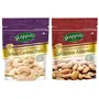 Happilo 100% Natural Premium Whole Cashews 200g + Premium Californian Roasted and Salted Almonds 200g