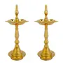 Traditional Kerala Brass Diya Lamp (25 x 10 x 10 CMS Gold Set of 2)