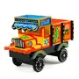 Toolart Handmade Colorful Push and Pull Toys Wooden Truck Vehicle for Kids Color May Vary (H: 6.5 x L: 5 x W: 3.5 Inch)
