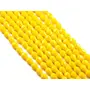 Yellow Opaque Drop/Briolette Crystal Bead (6 mm * 8 mm) (1 String) for  Jewellery Making Beading Embroidery Art and Craft