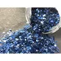 Blue Opaque Center Hole Circular Sequins (3 mm) (Pack of 100 Grams) for Embroidery Art and Craft