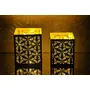 Damask Gold Tea Light Holders (Set of Two)