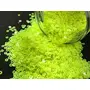 Neon Yellow Center Hole Circular Sequins (3 mm) (Pack of 100 Grams)- for Embroidery Art and Craft