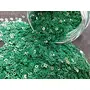 Green Center Hole Circular Sequins (4 mm) (Pack of 100 Grams) for Embroidery Art and Craft
