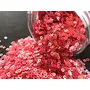 Dull Red Center Hole Circular Sequins (4 mm) (Pack of 100 Grams) for Embroidery Art and Craft