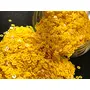 Dark Yellow Center Hole Circular Sequins (4 mm) (Pack of 100 Grams) for Embroidery Art and Craft