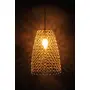 Gold Tall Cone Ring Hanging Pendant Ceiling Light E - 14 Bulb Holder Without Bulb 20 x 20 x 29 cm