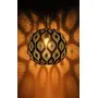 Black & Gold Moroccan Ball Pendant Hanging Ceiling Light E - 14 Bulb Holder Without Bulb 23 x 23 x 23 cm