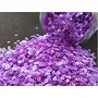 Silver Purple Center Hole Circular Sequins (4 mm) (Pack of 100 Grams) for Embroidery Art and Craft