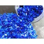 Egyptian Blue Center Hole Circular Sequins (4 mm) (Pack of 100 Grams) for Embroidery Art and Craft