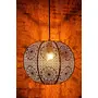Gold Zellige Round Morrocan Hanging Pendant Lamp