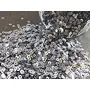 Metallic Silver Center Hole Circular Sequins (3 mm) (Pack of 100 Grams) for Embroidery Art and Craft