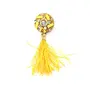 Yellow Stone Tassel Buttons (2 cm * 7.5 cm) (12 Buttons) Buttons for Ethnic Wear Suits Indo Western Clothing and Handbags