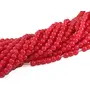 8MM Red Spherical Glass Pearl for Jewellery Making Beading Art and Craft Supplies (1 String)