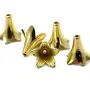 Golden Flower Designer Bead Caps for Jewellery Making (1 cm) (Pack of 100 Grams)