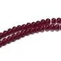 Maroon Spherical (8 mm) Glass Beads for Jewelry Making Beading Embroidery Art and Craft Purposes (Pack of 10 Strings)