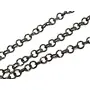 Round Cut Design Black Metal Chain (1 Meter) Can be Used for Embellishing Handbags Garments and Craft Accessories