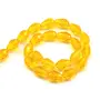 Yellow Transparent Drop/Briolette Crystal Bead (8 mm * 12 mm) (1 String) for  Jewellery Making Beading Embroidery Art and Craft